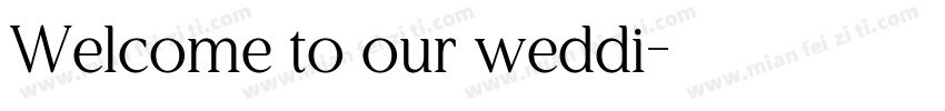 Welcome to our weddi字体转换